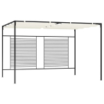 Pavėsinė su įtraukiamu stogu, kreminė, 3x4x2,3m, 180g/m&sup2;