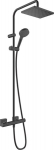 Hansgrohe Vernis Shape 230 termostatinė du&scaron;o sistema, juoda, 26286670