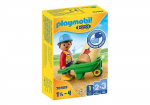 70409 PLAYMOBIL&reg; 1.2.3 Statybininkas su karučiu