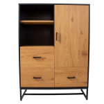 Komoda Home4You Amsterdam, ruda/juoda