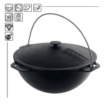 Ketaus kazanas su dangčiu Brizoll, 15 l