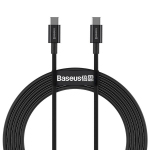 Greito įkrovimo kabelis USB-C - USB-C, 2 m, juodas