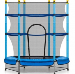 Lauko ir vidaus batutas vaikams 140 cm su apsauginiu tinklu