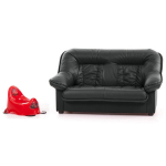 Vaiki&scaron;ka sofa Mini Spencer, gobelenas, juoda