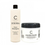 Plaukų &scaron;ampūno ir kaukės rinkinys&nbsp; JOJOBA 500+500ml