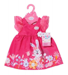 Gėlėta suknelė - BABY Born - 832639 - Skalbiama skalbimo ma&scaron;inoje - Ilgos rankovės - 43 cm