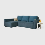 Kampinė sofa - lova Megan, mėlynos spalvos