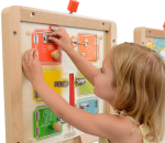 Masterkidz Medinė lavinimo lenta su užraktais
