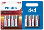 PHILLIPS PHILIPS POWER &scaron;arminis akumuliatorius AA LR6 4+4 VIENET