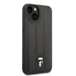Karl Lagerfeld Quilted Puffy Ikonik Logo Case skirtas iPhone 14, juodas