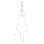 Kalėdų eglutė ant vėliavos stiebo, 180cm, 108 mėlynos LED
