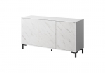 Komoda Cama Meble Marmo 3D, 150x45x80,5 cm, balta
