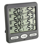 Bevielis termometras higrometras su 3 belaidėmis stotelėmis TFA 30-3054-10