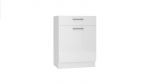 Pastatoma virtuvės spintelė su stalčiais VITA WHITE ACRYLIC GLOSS/BI, balta