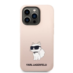 Karl Lagerfeld Liquid Silicone Choupette NFT iPhone 14 Pro Max Pink
