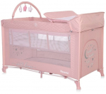 Kelioninė lovytė-maniežas Lorelli Noemi Plus 2 Layers, Rose Star