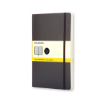 Moleskine Classic užra&scaron;ų knygutė L tinklelio formos, mink&scaron;tais vir&scaron;eliais, juoda