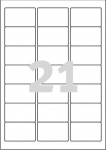 Avery permatomos etiketės 63,5x38,1mm, 525 vnt.