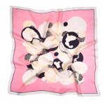 100% Mulberry &scaron;ilko skarelė moterims Pink Blossom