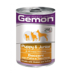 Gemon all breeds puppy konservuotas pa&scaron;aras su vi&scaron;tienos ir kalakutienos gabaliukais 415g