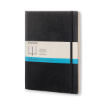 Moleskine Classic XL užra&scaron;ų knygutė su ta&scaron;keliais, mink&scaron;tais vir&scaron;eliais, juoda
