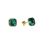 Sidabriniai auskarai moterims DiamondSky &bdquo;Imperial II (Emerald)&ldquo; su Swarovski kristalais DS02A658