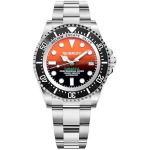 Automatinis nardymo laikrodis Diver Professional 1000m - BOBROFF - BF0004BNE - Nerūdijančio plieno apyrankė - Oranžinė