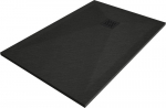 Stačiakampis du&scaron;o padėklas Mexen Stone+ su sifonu, 140 x 90 cm, Black+Black
