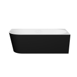 Vonia Besco Zoya Black&White Matt, 170 x 80 cm, de&scaron;ininė, su baltais dangteliais