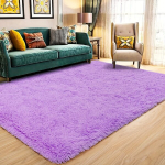 Violetinis ilgaplaukis pliu&scaron;inis kilimas, 47,24 * 70,86 colio / 120 * 180 cm