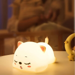 Įkraunamas USB LED Mielas Kačiukas Naktinė Lempa