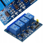 Relės modulis Rosfix 4-kanalų 5V &ndash; Optinė izoliacija, Suderinamas su Arduino, Perjungimo srovė iki 10A