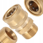 Pakaitinė dalis auk&scaron;to slėgio plovyklai M22x1,5 mm &ndash; Žalvarinis, Greita jungtis 1/4", Skersmuo 14 mm