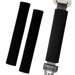 Saugos diržų dangteliai automobilio saugos diržų dangtelių rinkinys 2 vnt., juodi