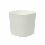 Pot with water reserve - GARDEN ID Respect - White 30 x 30 cm - 100% household waste - 100% recyclable - Structured surface.