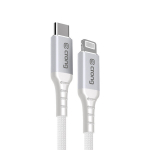 Crong Armor Link &ndash; USB-C su žaibo greito įkrovimo MFi laidu 150 cm (baltas)