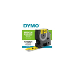 DYMO Rhino - Pramoniniai lipdukai Vinilo 24mm x 5.5m - Juoda ant Geltono