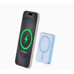 Atsarginis maitinimo &scaron;altinis ("Power Bank") Powerbank - FORCE POWER - 5000mAh - Suderinamas su MagSafe - Indukcija 15W - Mėlyna