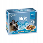 Brit Premium Family Plate su vi&scaron;tiena, kalakutiena, jautiena ir tunu, 12x85g