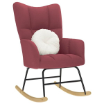 Supama kėdė, raudonojo vyno spalvos, audinys