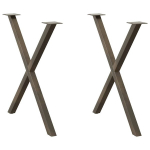 Valgomojo stalo kojelės, x formos, 2 vnt., 70x(72-73)cm plienas