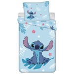 DISNEY Stitch Blue medvilninė kūdikių patalynė, mergaitėms, užtrauktukas, 100 % medvilnė, 140x200 cm, OEKO-TEX, 140x200