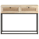Konsolinis staliukas，konsolinis stalas, 100x35x76cm, mango mediena ir nendrės CFE78345