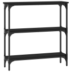 Konsolinis staliukas，konsolinis stalas, juodas, 75x22,5x75cm, apdirbta mediena CFE99930