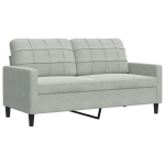 Dvivietė sofa，Poilsio sofa, &scaron;viesiai pilkos spalvos, 140cm, aksomas CFE64430