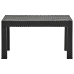 Sodo stalas，Lauko stalas, antracito spalvos, 58x58x41cm, PP ratanas CFE784100