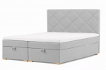Lova R-Line Caroteno 160&times;200 cm su patalynės dėžėmis, audinys Caldo 16 &scaron;viesiai pilkas