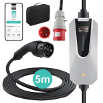 Elektromobilio įkrovimo laidas junsun App valdymas - 11 kW 16A 3 fazė 5m 2 tipas