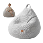 Sėdmai&scaron;is Mark Adler Comfy 1.0 Grey &ndash; pilkas, velvetinis, mink&scaron;tas pufas