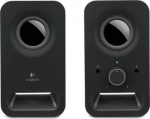"logitech" garsiakalbiai z150, 2.0, 3 w, juodi, garsumo valdymas, ne&scaron;iojami, 150 hz-20 khz
